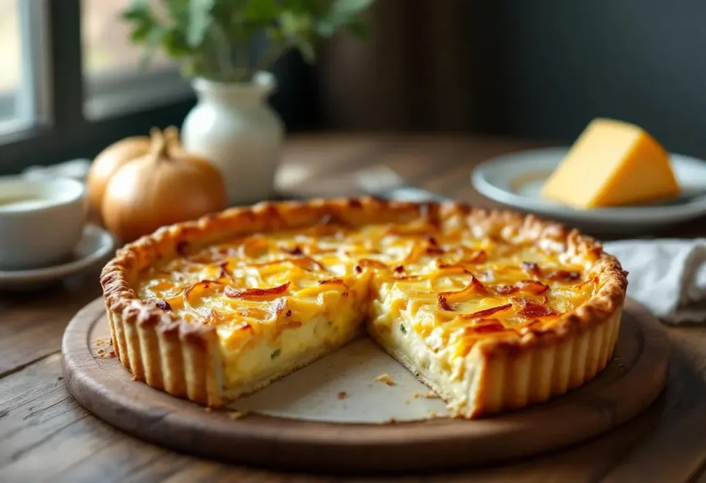 Cette tarte à l’oignon me fait fondre à chaque bouchée (ma recette ultra simple, fondante et savoureuse)